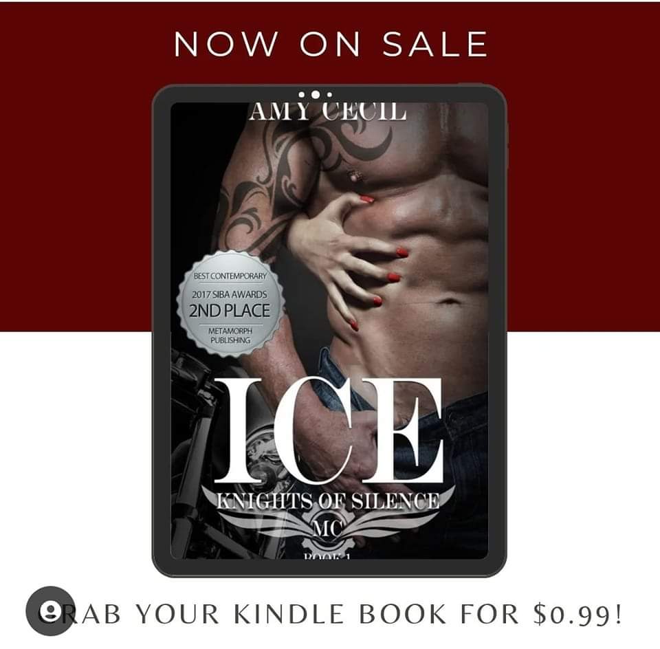 If you are a fan of MC Romance, then take a ride with the first installment in the Knights of Silence MC Series, Ice 🧊 
Get Book One for only 99c now! 

mybook.to/IceKnightsofSi…

#AmyCecil #motorcycleclub #romance #thriller #Ice #bookseries #indieauthor #KindleUnlimited