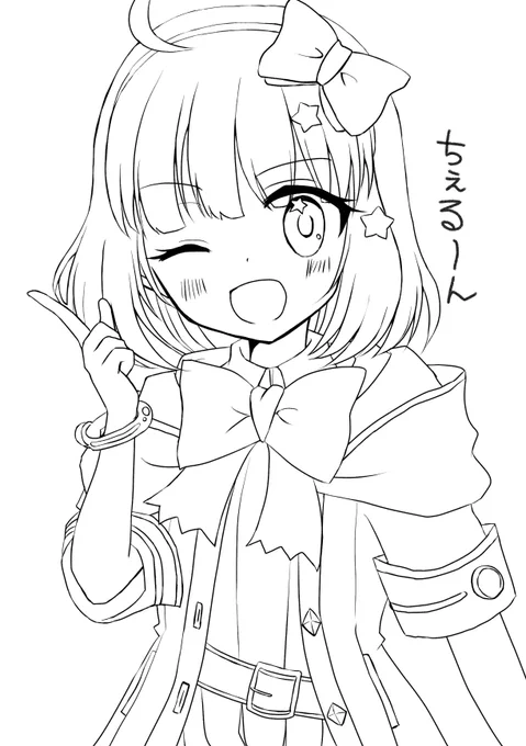 線画までできた( ˘ω˘ ) 