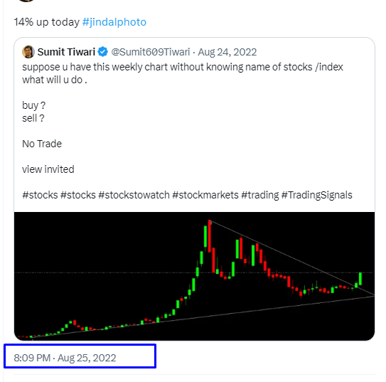 Sumit609Tiwari's tweet image. Within 1 yr price given more than 1x

#jindalphoto

Like only 18 and price became 1x .

So like,share,Rt for wider reach