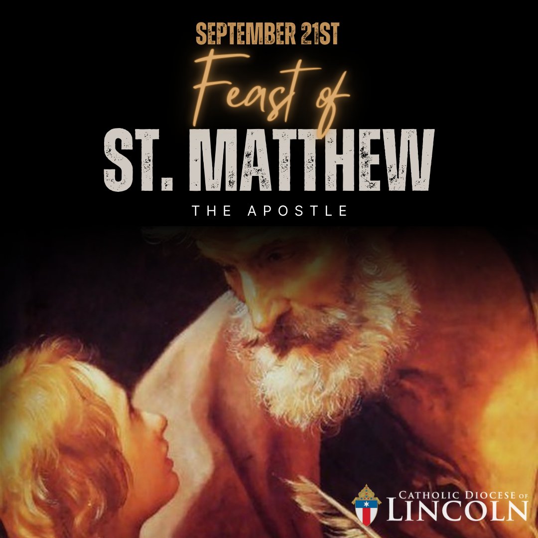 Today we celebrate the Feast Day of St. Matthew the Apostle.

In the Gospel, Christ says "Follow Me." May we all follow Matthew's example and follow our Lord, especially in times of difficulty or uncertainty.

St. Matthew the Apostle, pray for us.