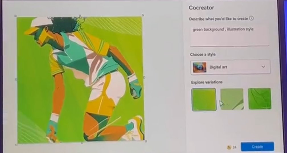 A screenshot of Paint Cocreator (Picture taken by PhantomOcean3, original source by Daniel Newman on X.)