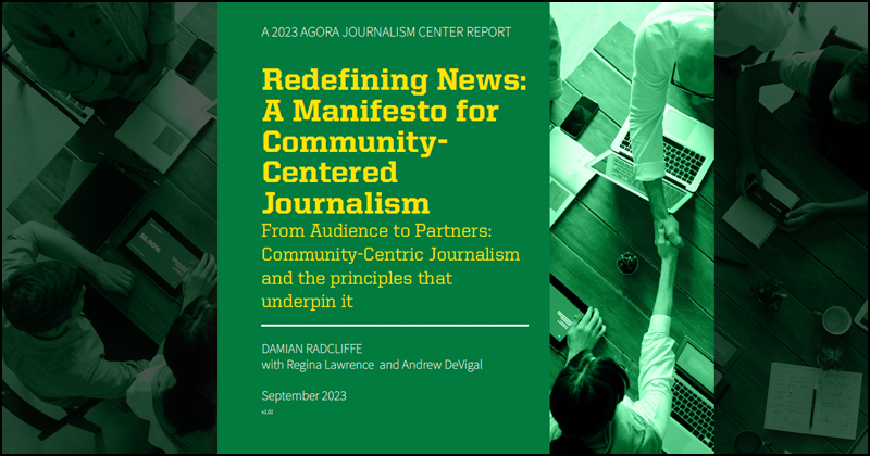 📢 Redefining News: A Manifesto for Community-Centered Journalism a new report by me, @LawrenceRegina and @drewvigal for @sojcagora is out today. agorajournalism.center/research/redef… In the paper, we make the case for embracing a more inclusive, community-focused model of journalism, one…