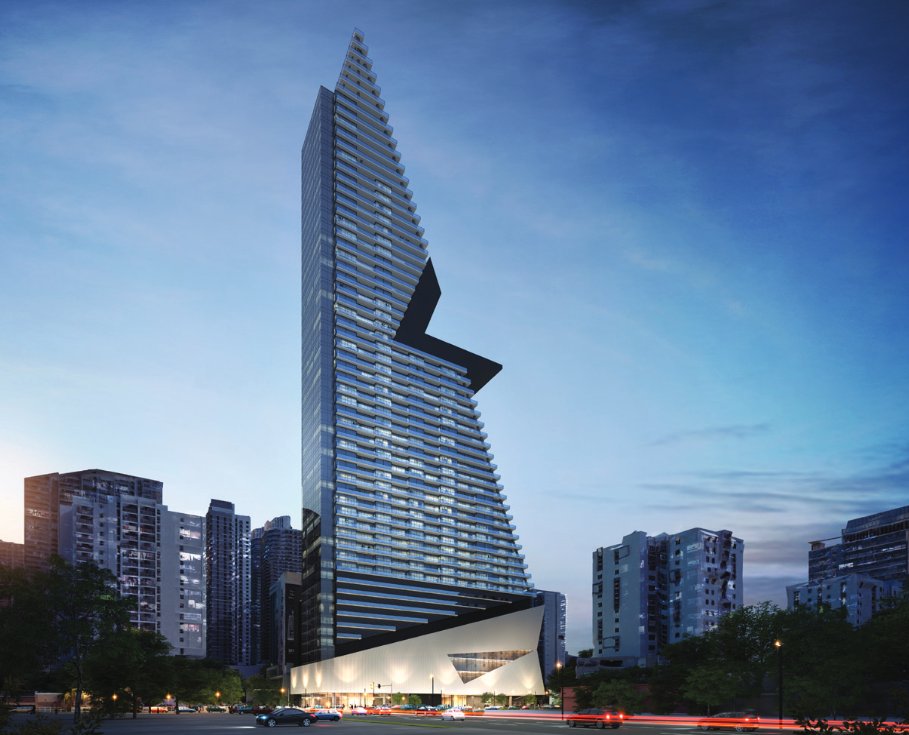 Calle 8 - Coming to Brickell. Has a 300-seat auditorium at the base #brickell #miami #miamirealestate #architecture