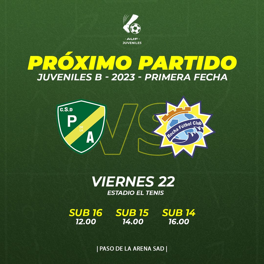 𝗦𝗲 𝗰𝗶𝗲𝗿𝗿𝗮 𝗹𝗮 𝗽𝗿𝗶𝗺𝗲𝗿𝗮 𝗿𝘂𝗲𝗱𝗮 ⚽

Enfrentamos a @rochafutbolclub en 𝙅𝙪𝙫𝙚𝙣𝙞𝙡𝙚𝙨 𝘽 𝙙𝙚 𝘼𝙐𝙁 🔜