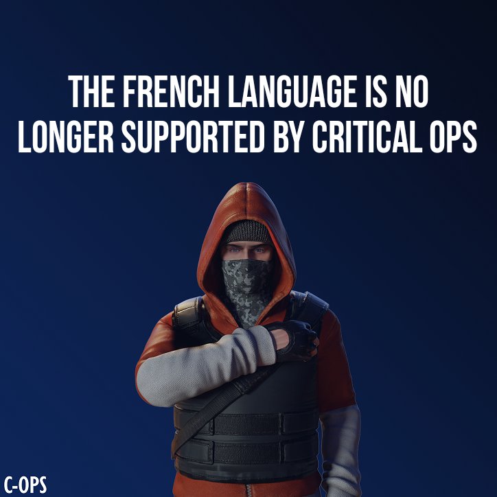 CiticalOpsGame's tweet photo. Important announcement #criticalops #french #announcement https://t.co/INSDHZ4jag