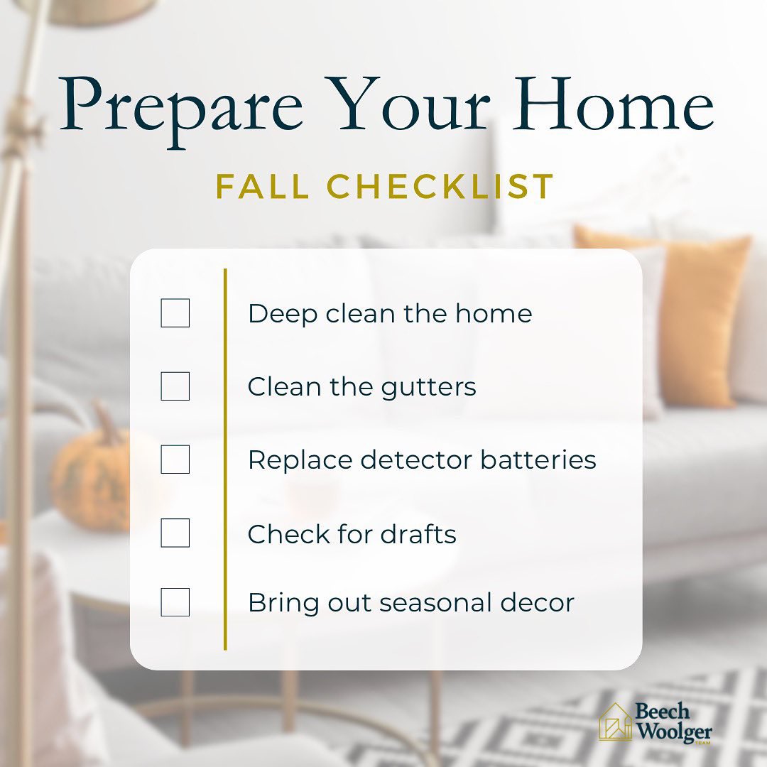 #FallCheckList Get your home ready for the Fall season! 🍂

 #WeAreYourTeam

𝐑𝐞𝐚𝐥 𝐄𝐬𝐭𝐚𝐭𝐞 𝐃𝐨𝐧𝐞 𝐘𝐨𝐮𝐫 𝐖𝐚𝐲! 
✉️𝚋𝚎𝚎𝚌𝚑𝚠𝚘𝚘𝚕𝚐𝚎𝚛@𝚐𝚖𝚊𝚒𝚕.𝚌𝚘𝚖

#yeg #yegre #yeghomes #yegnewlisting #yegrealtors #bwyeg #bwrealty #wefindyourhome #wecanhelpyou