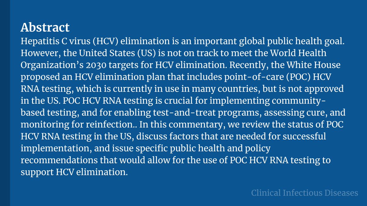Clinical Infectious Diseases (@cidjournal) on Twitter photo The Urgent Need to Implement Point-of-Care RNA Testing for Hepatitis C Virus to Support Elimination
🔗 bit.ly/3L0PkOU
via <a href="/ShashiKapadiaMD/">Shashi Kapadia</a> <a href="/WCM_ID/">Weill Cornell Infectious Diseases Division</a> @CHERISHResearch <a href="/CDUHR_NYC/">CDUHR</a> The Urgent Need to Implement Point-of-Care RNA Testing for Hepatitis C Virus to Support Elimination
🔗 bit.ly/3L0PkOU
via <a href="/ShashiKapadiaMD/">Shashi Kapadia</a> <a href="/WCM_ID/">Weill Cornell Infectious Diseases Division</a> @CHERISHResearch <a href="/CDUHR_NYC/">CDUHR</a>