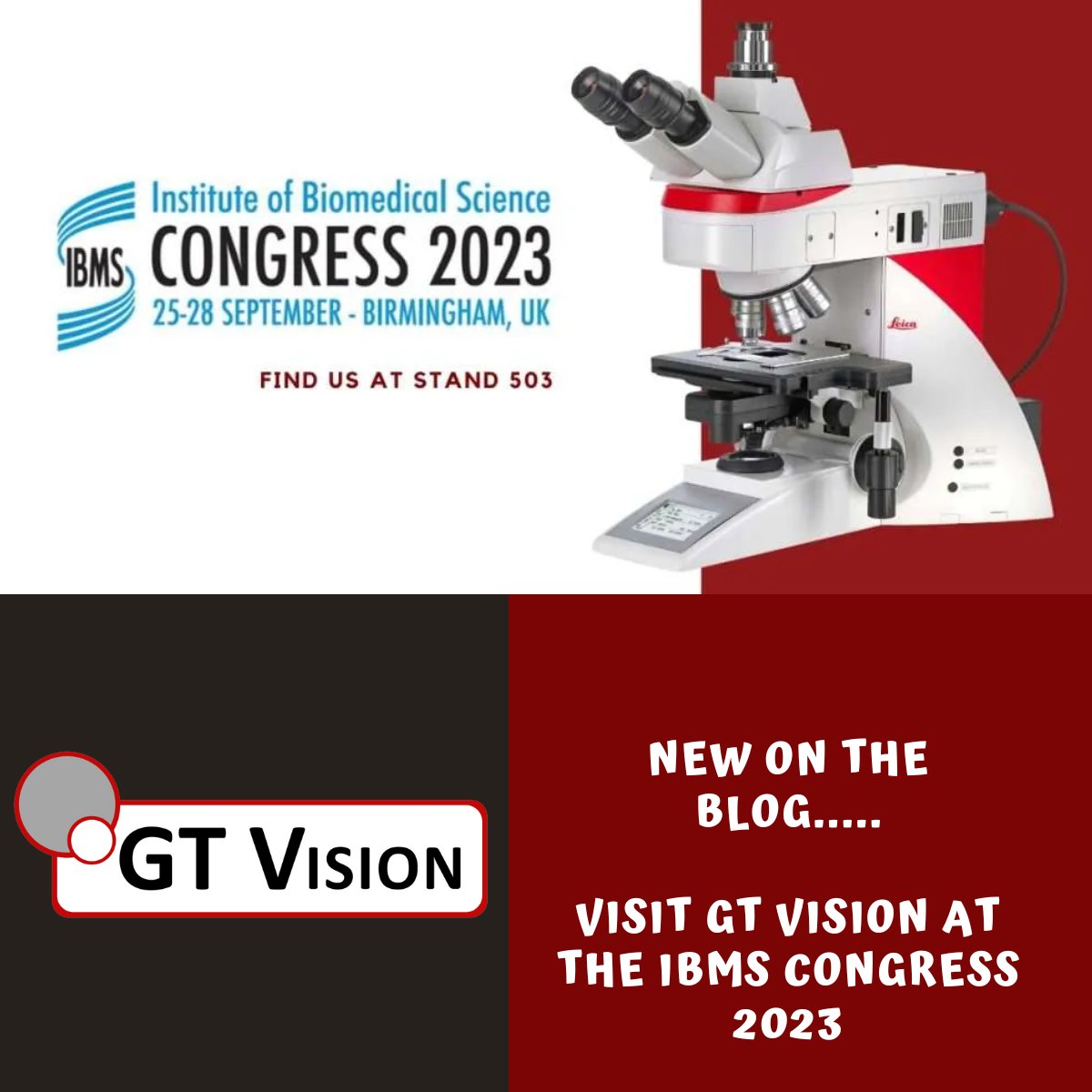 New on the blog this week....
Visit GT Vision At The IBMS Congress 2023 🔬

gtvision.co.uk/visit-gt-visio…

You can find us there on Stand 503 (Hall 3)