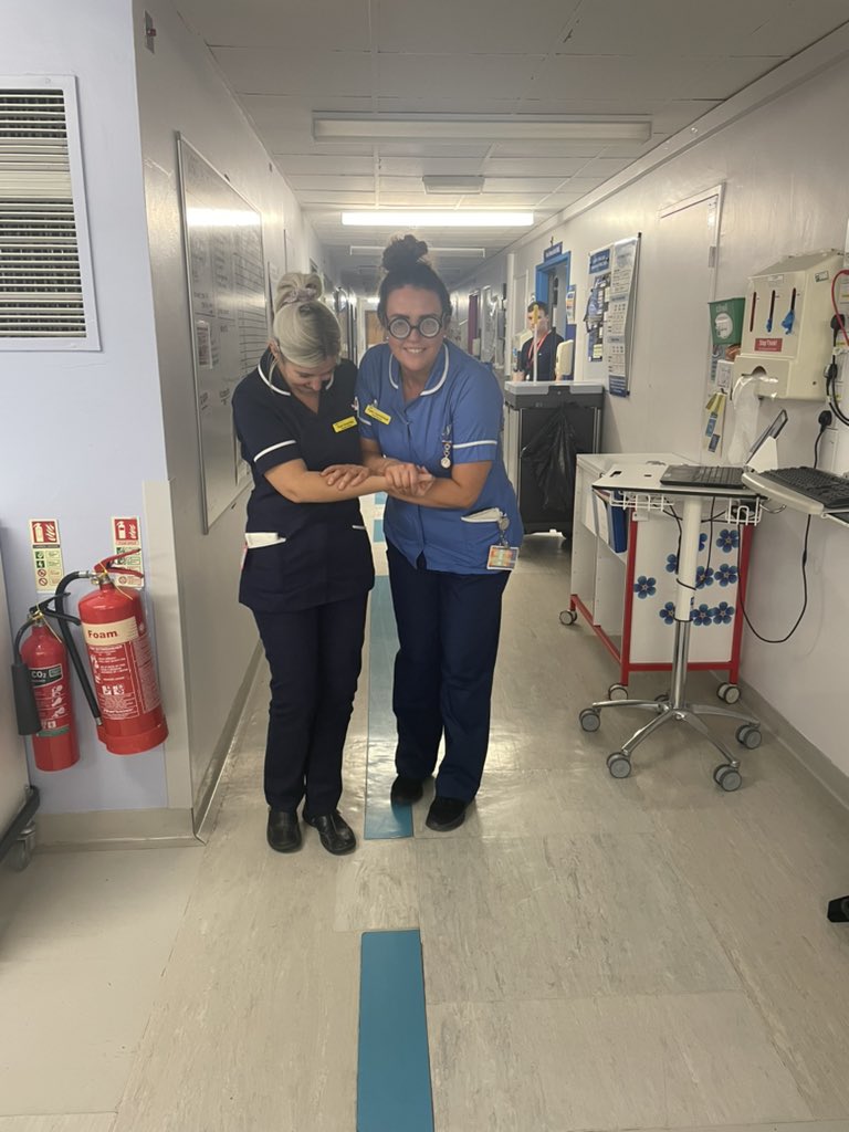 It’s falls awareness week, in surgery we have been educating our staff the importance of vision and our falls risk patients. The staff have experienced impaired vision, alongside some fun facts and spot the danger pictures! #fallsweek #teamsurgery <a href="/YorkGillyGilly/">Gill East</a>