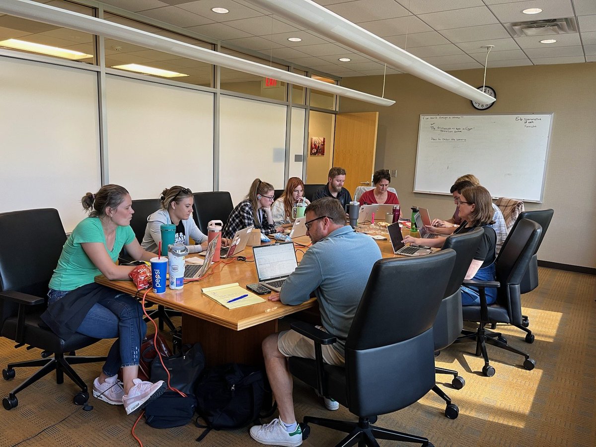 FPS English II educators worked collaboratively yesterday to restructure their course. They accomplished every task on their agenda and even started their homewood early! Here's to common student outcomes! #FPSproud #startwiththecrown