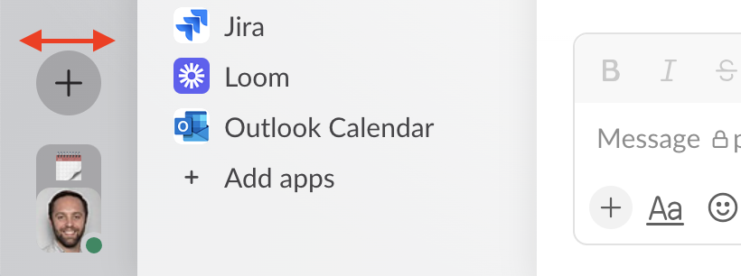 gmicek's tweet photo. Hey @SlackHQ , congrats on the new UI! Would you please decrease the margin a bit on the new UI? Or at least let me resize it? It's taking up a bit more screen real estate than I'd like, and I usually love to keep Slack nice and tidy on the side, thank you! https://t.co/VJHC8dTyjY