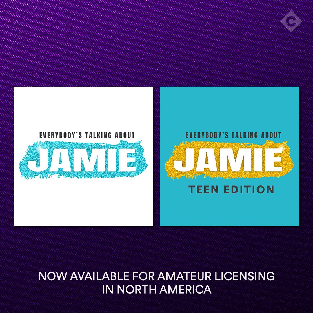 ConcordShows's tweet photo. We're delighted to share that Everybody's Talking About Jamie and Everybody's Talking About Jamie: Teen Edition by @tommacwriter, @DanGSells & #JonathanButterell are now available for amateur licensing in North America!

This hit West End musical tells the story of Jamie New, a sixteen-year-old who overcomes prejudice, beats the bullies, and steps out of the darkness into the spotlight. 🌟

The Teen version has slight vocal range adjustments to fit high school students (including SATB for ensemble) as well as minor content changes. To learn more and buy the scripts, visit https://t.co/JL35Ysz0pK or https://t.co/2dzNgdZVqP.