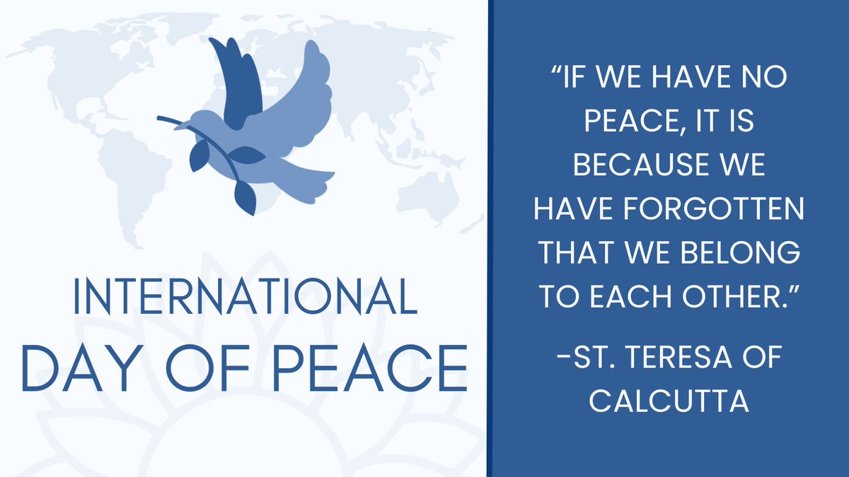 SNDdeN_EastWest's tweet photo. September 21 is the UN #InternationalDayofPeace. In addition, it marks the start of the #CatholicNonviolenceDaysofAction. Join us as we pray for peace worldwide. @CathNonviolence
Learn more and take the #VowofNonviolence here: https://t.co/xg5xxNxWy2 https://t.co/91EO9MVwvw
