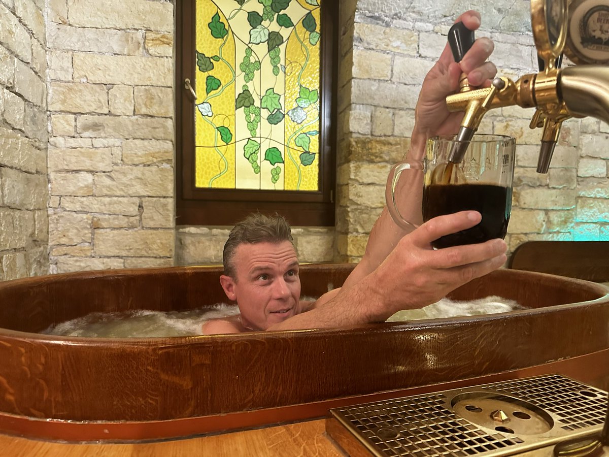 troyhunt's tweet photo. That’s it - we’ve peaked - life is all downhill from here 🤣 🍻 #BeerSpa https://t.co/ezCpUC6XEK