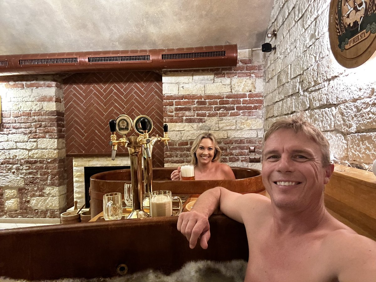 troyhunt's tweet photo. That’s it - we’ve peaked - life is all downhill from here 🤣 🍻 #BeerSpa https://t.co/ezCpUC6XEK