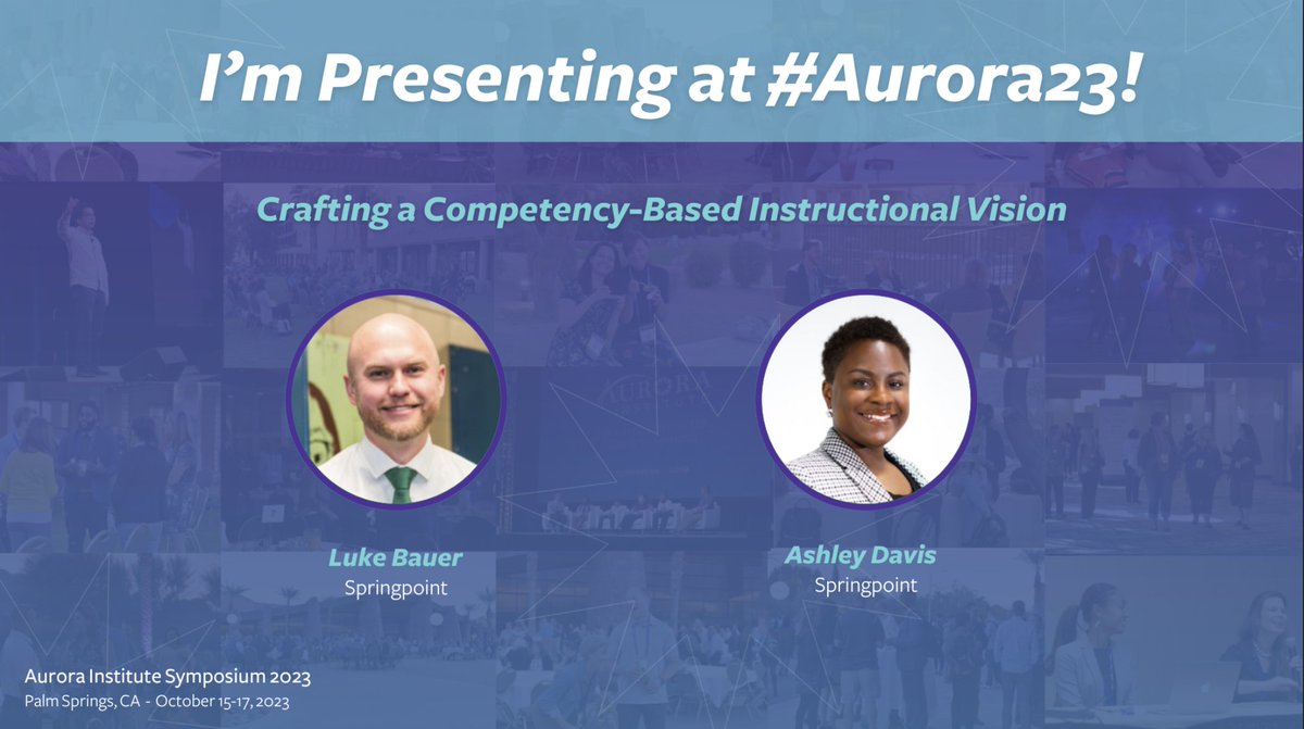 Luke Bauer (@lukebauer33) on Twitter photo I’m presenting at #Aurora23! Join me in Palm Springs, CA on Oct 15-17 for the premiere event focused on personalized, competency-based education. Register today to secure your spot: bit.ly/AttendSymposiu… <a href="/Aurora_Inst/">Aurora Institute</a> <a href="/springpointEDU/">Springpoint</a> I’m presenting at #Aurora23! Join me in Palm Springs, CA on Oct 15-17 for the premiere event focused on personalized, competency-based education. Register today to secure your spot: bit.ly/AttendSymposiu… <a href="/Aurora_Inst/">Aurora Institute</a> <a href="/springpointEDU/">Springpoint</a>