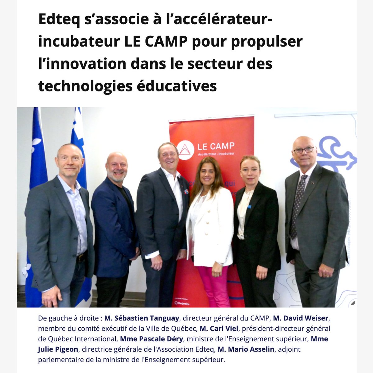 🚀 Edteq s’associe à l’accélérateur-incubateur <a href="/lecampquebec/">LE CAMP</a> pour propulser l’innovation dans le secteur des technologies éducatives

Pour lire le communiqué 👉 drive.google.com/file/d/1YWuoY8…

#edtech #EduTIC #innovation