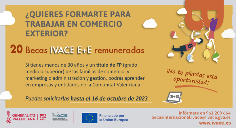 GVAivaj's tweet image. ❗ Noves #beques @GVAivace

🙌 20 Beques per a joves menors de 30 anys amb titulació tècnica de cicle formatiu de grau mitjà o superior relacionada amb l'Administració o Gestió d'empreses, Comerç o Màrqueting.

👉 bit.ly/3PMRkx6