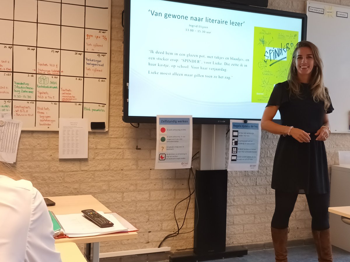 Vandaag met het team een inspirerende masterclass van <a href="/IngridElijzen/">Ingrid Elijzen</a> gevolgd over het voeren van literaire gesprekken.
Een echte aanrader! 

We kunnen nu binnen ons leesonderwijs een mooie stap gaan maken met de verhalende teksten.