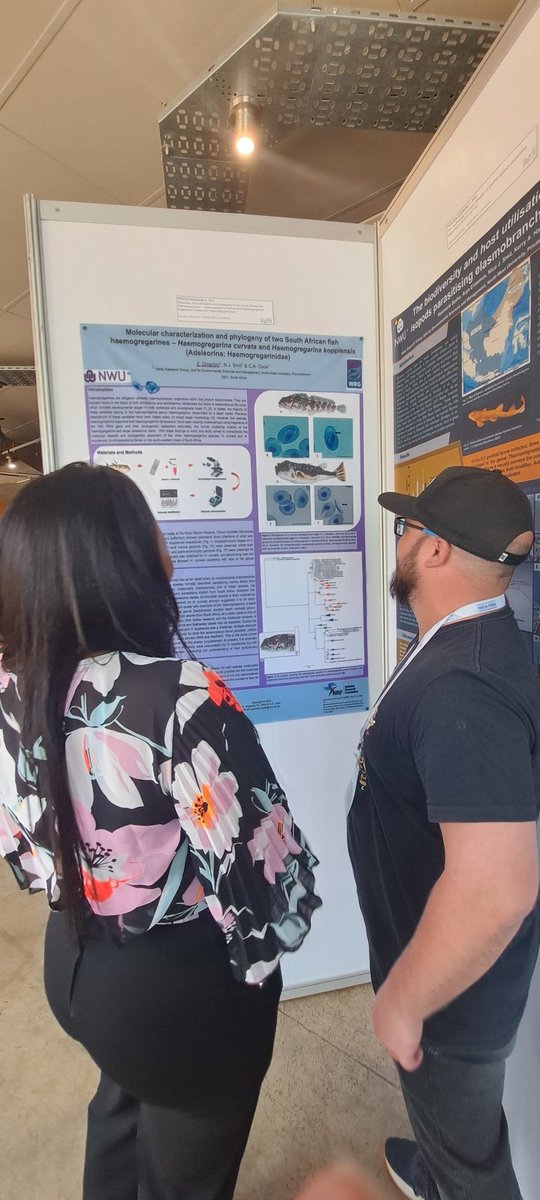 Honours student Zandile Dhlamini presented a poster on fish haemogregarines #PARSA2023 #WRG #ESFP616