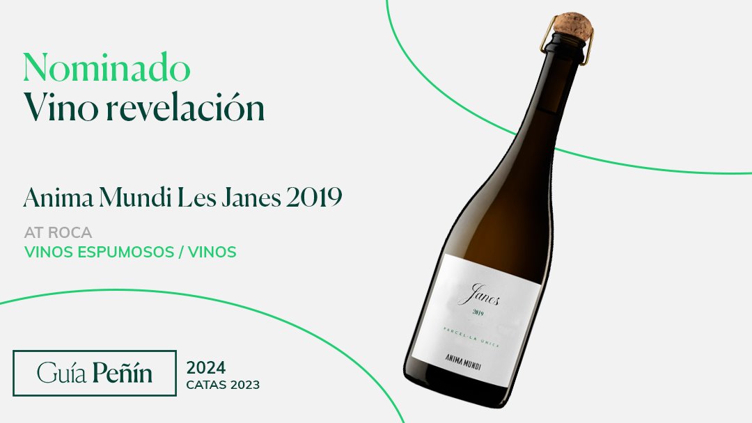 👏¡1º NOMINADO A VINO REVELACIÓN de la #guíapeñín2024! 

Anima Mundi Les Janes 2019🍷 de <a href="/ATRoca_wines/">AT ROCA</a> es una vuelta a los espumosos de segunda fermentación.

➡️guiapenin.wine/guide/wine/ani…
.
.
.
#peñín #guiapeñín #webpeñín #artículoweb #vinorevelación #Catas2024 #vinoespumoso #atroca