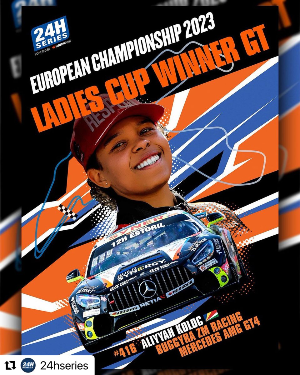 Aliyyah Koloc - THE 2023 LADIES CUP CHAMPION 🏆

GT4 runners up 🥈 
Junior runner up🥈

#champion #weloveracing 

<a href="/AliyyahKoloc/">Aliyyah Koloc</a> l <a href="/KolocMartin/">Martin KOLOC _ official</a> l <a href="/24HSERIES/">24H SERIES</a>
