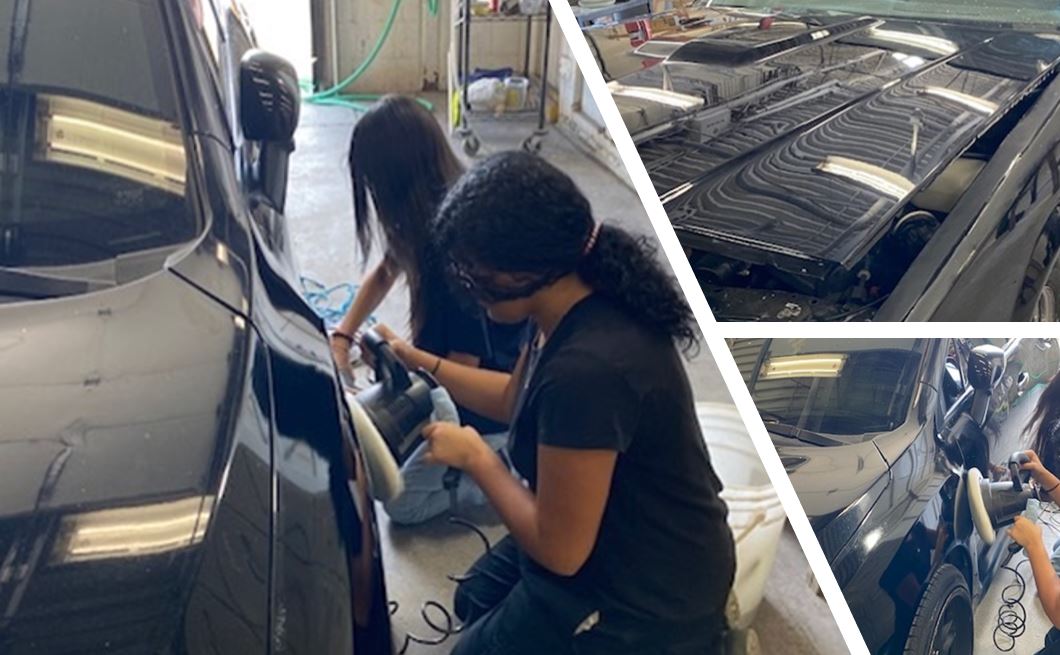 🚗Our auto body students are mastering the art of precision! 🔧

Today in Mr. Tiberi's shop, they're perfecting the cut and buff technique, bringing cars back to their showroom shine. 🌟 
#NCCVTWorks #AutoBodySkills #StudentAchievement #VocationalEducation