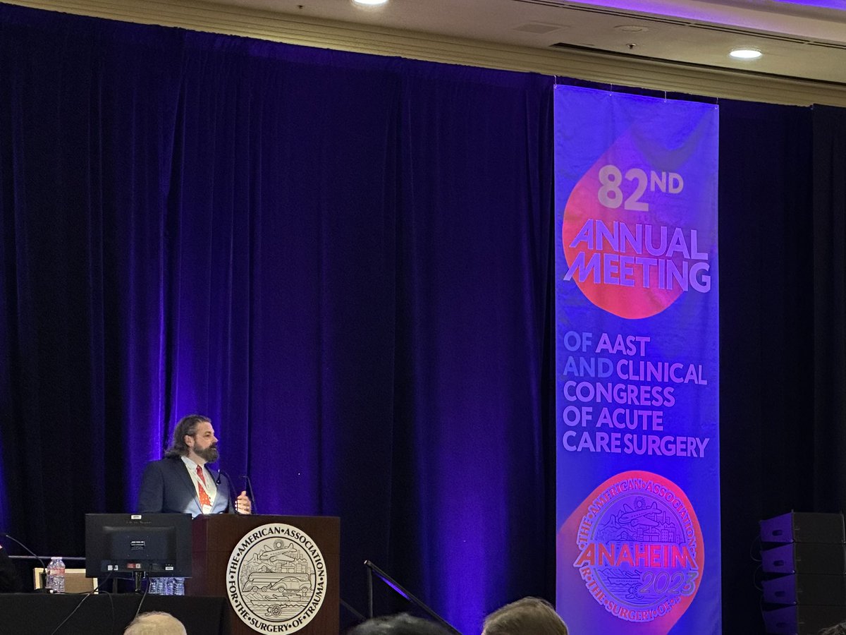 Great talk by <a href="/fwright00/">Franklin Wright, MD FACS</a> about increased DVTs in high altitude trauma centers. What a rockstar! He’s part of my trauma family too! #AAST2023 <a href="/traumadoctors/">AAST</a> <a href="/cugites/">CU GITES</a>