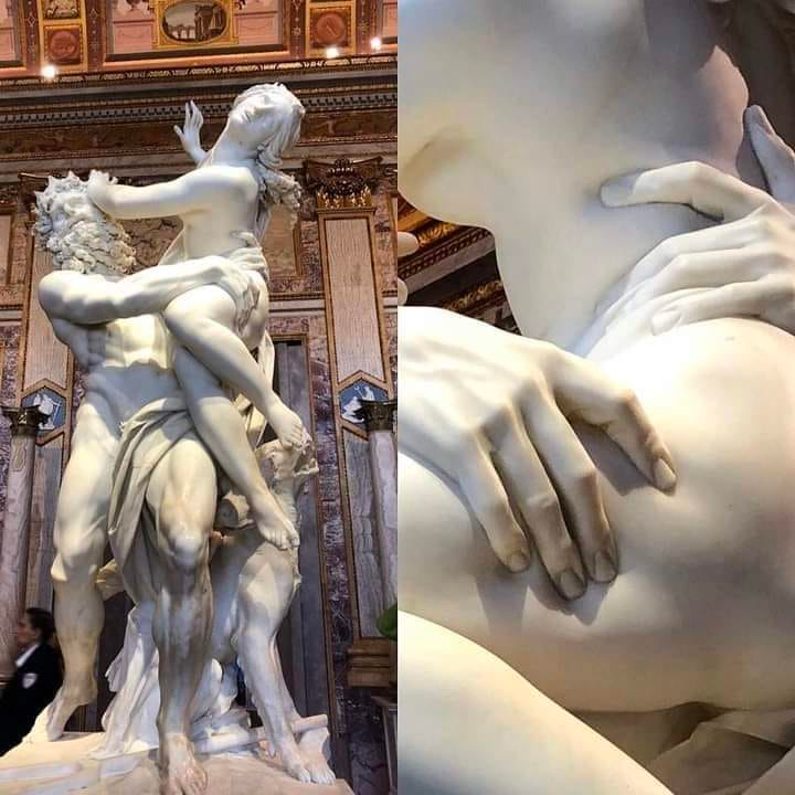 ¿Alguna vez has dicho "detalle"?

El rapto de proserpina de Gian Lorenzo Bernini tiene exactamente eso. Hace que una roca luzca tan suave como la piel humana.