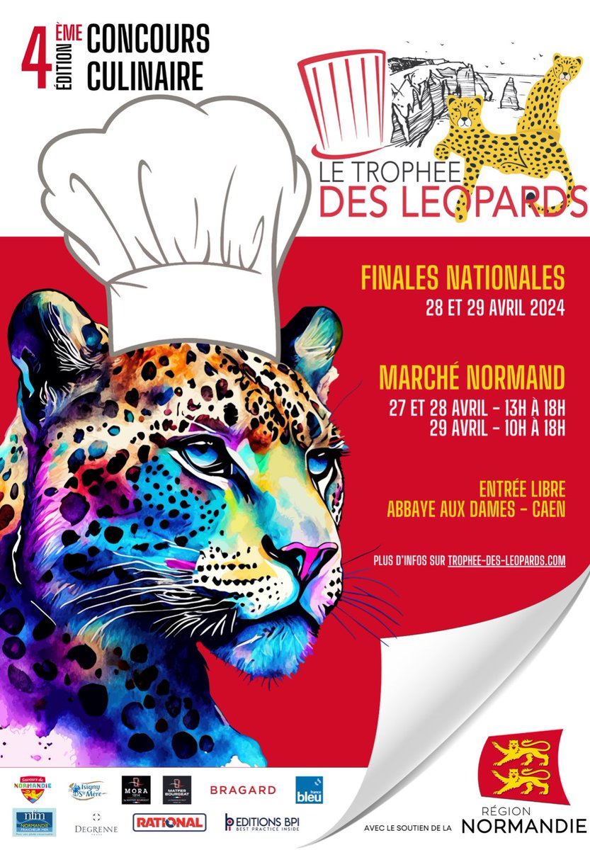 #RSVP #Gastronomie 
Finales nationales du #Trophée des #Léopards (professionnels, apprenants, amateurs)
les 28-29/4 à l'Abbaye aux Dames à #Caen. Après le Livarot, la Coquille St Jacques de #Normandie à l’honneur (RP <a href="/PatrickMoyse/">Patrick Moyse</a>) trophee-des-leopards.com