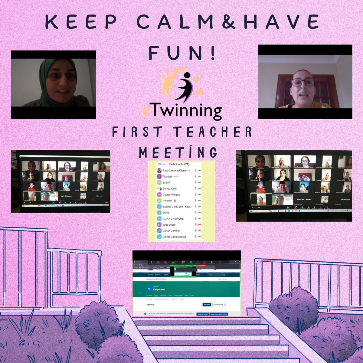 FilizDerin8's tweet photo. #eTwinningkeepcalmandhavefun
@eTwinningBursa 
@eTwinningDestek 
@tretwinning 
Our new project Teacher introduction meeting https://t.co/0NEMgQtr8q