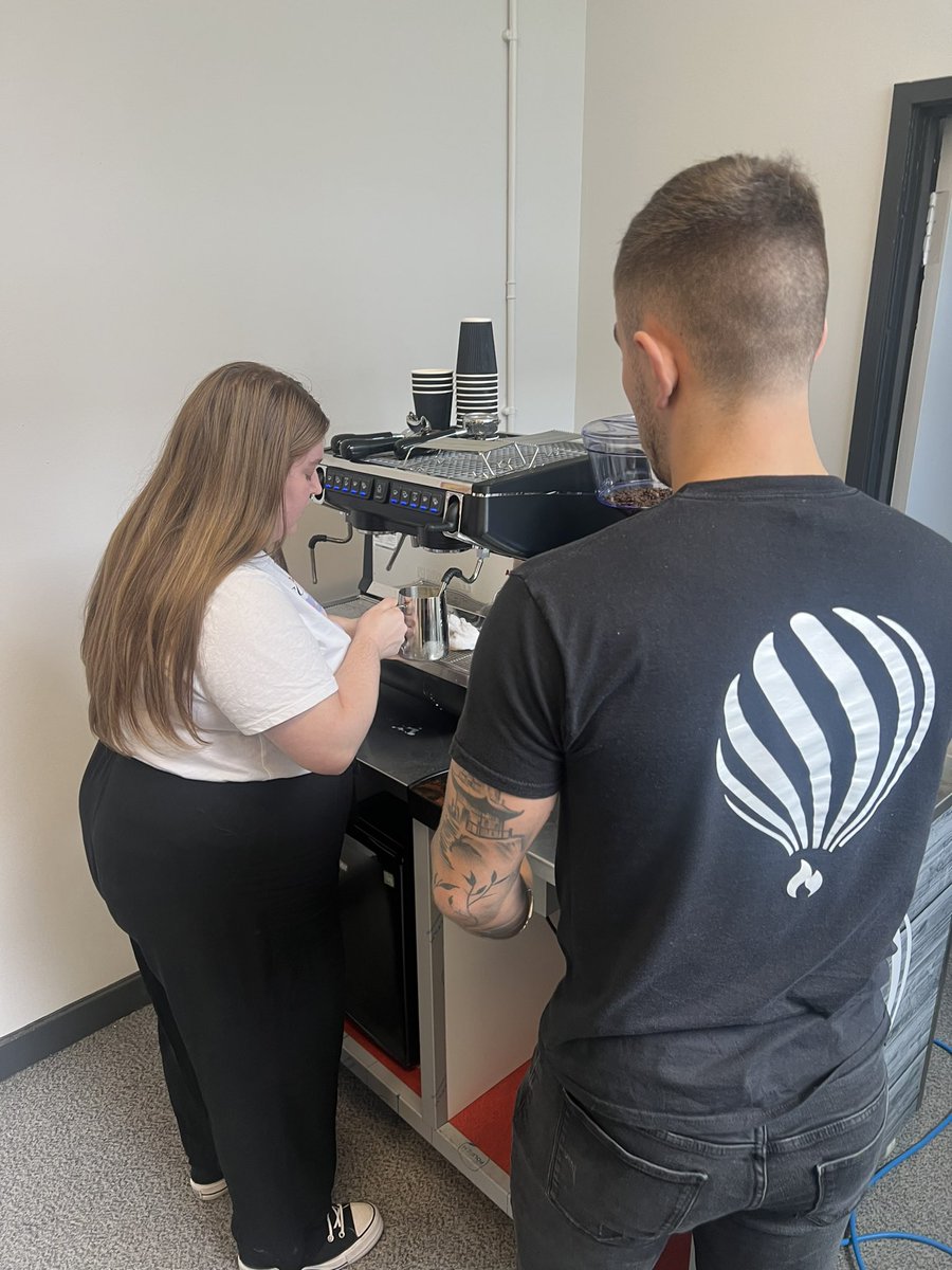 Thanks to our partners @WeLoveCoffee1 for training staff on our new barista machine. We can’t wait to work with our young people on the machine and associated curriculum! <a href="/JillWoodward20/">Jill Woodward</a> <a href="/oneilljdo/">Janie O’Neill</a> <a href="/nlcpeople/">NorthLanCouncil</a> <a href="/Donnie_scqf/">Donnie Wood</a>