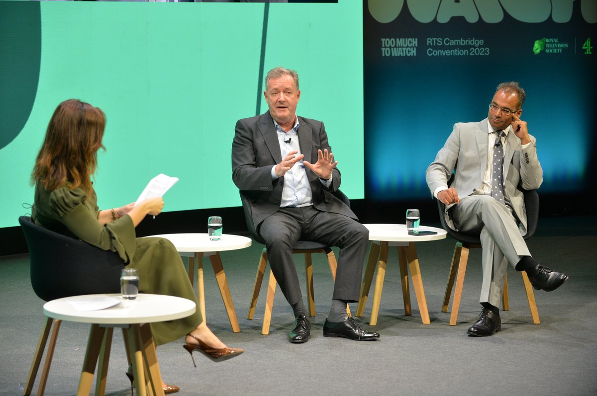 In the first of two parts on impartiality, @piersmorgan and @krishgm shared their on-air perspective with @BarbaraGSerra. Where would they draw the blurring lines between the personal and professional, and news and opinion? Here's a 🧵of our top takeaways... #RTSConvention