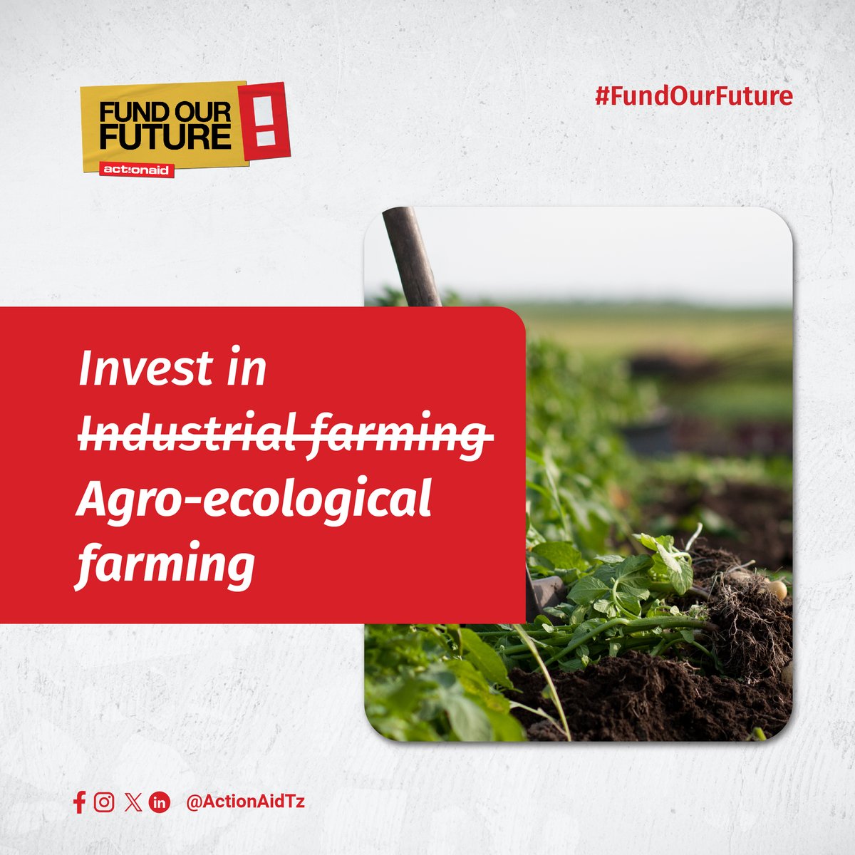 ActionaidTz's tweet photo. Serious investment is needed in #agroecology to reach the scale that is required to replace large-scale production while protecting the #Climate, ensuring resilience, producing food, and #Empowering women and communities.

#FinanceFlows
#ClimateJustice
#ClimateActionNow https://t.co/ZwgyaWacPE