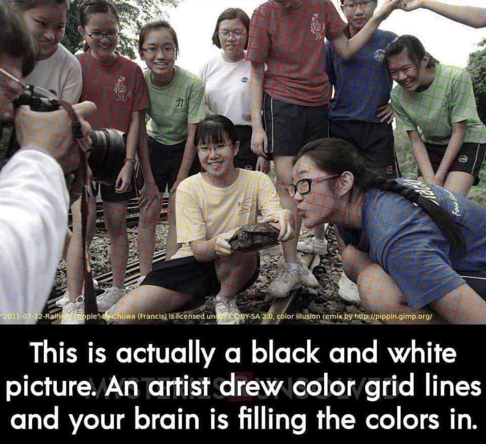 LLMs are glorified autocompleters.  We can say the same about human vision.  Here's a demo of autocomplete mode!