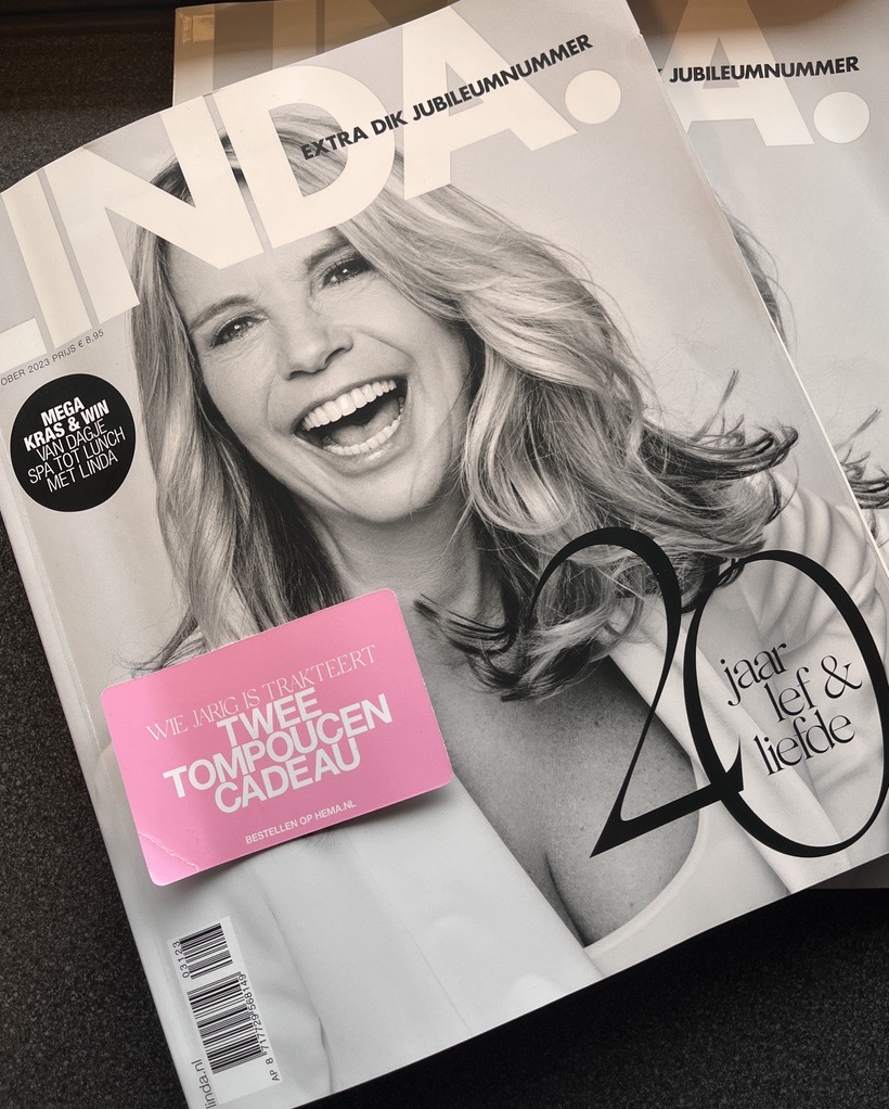 Heb je ons al gespot in het jubileumnummer van LINDA.?
In onze advertentie vertellen we je meer over dieleukebaan.nl.
Over leuk gesproken: laat je creativiteit de vrije loop en maak een foto van jezelf met onze advertentie op een charmante, boeiende of knusse locatie.