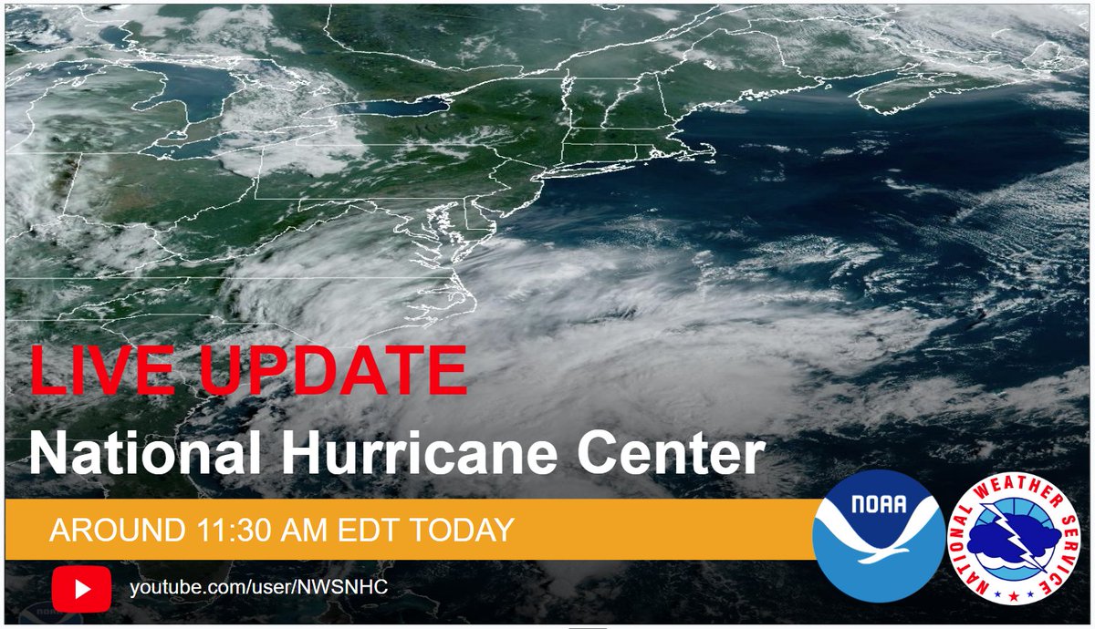 11 AM EDT advisory for Potential Tropical Cyclone Sixteen has been issued. Full details at: hurricanes.gov/#sixteen Join NHC Director Dr. Michael Brennan for a LIVE update around 11:30 AM EDT via Facebook Live and NHC YouTube: youtube.com/user/NWSNHC