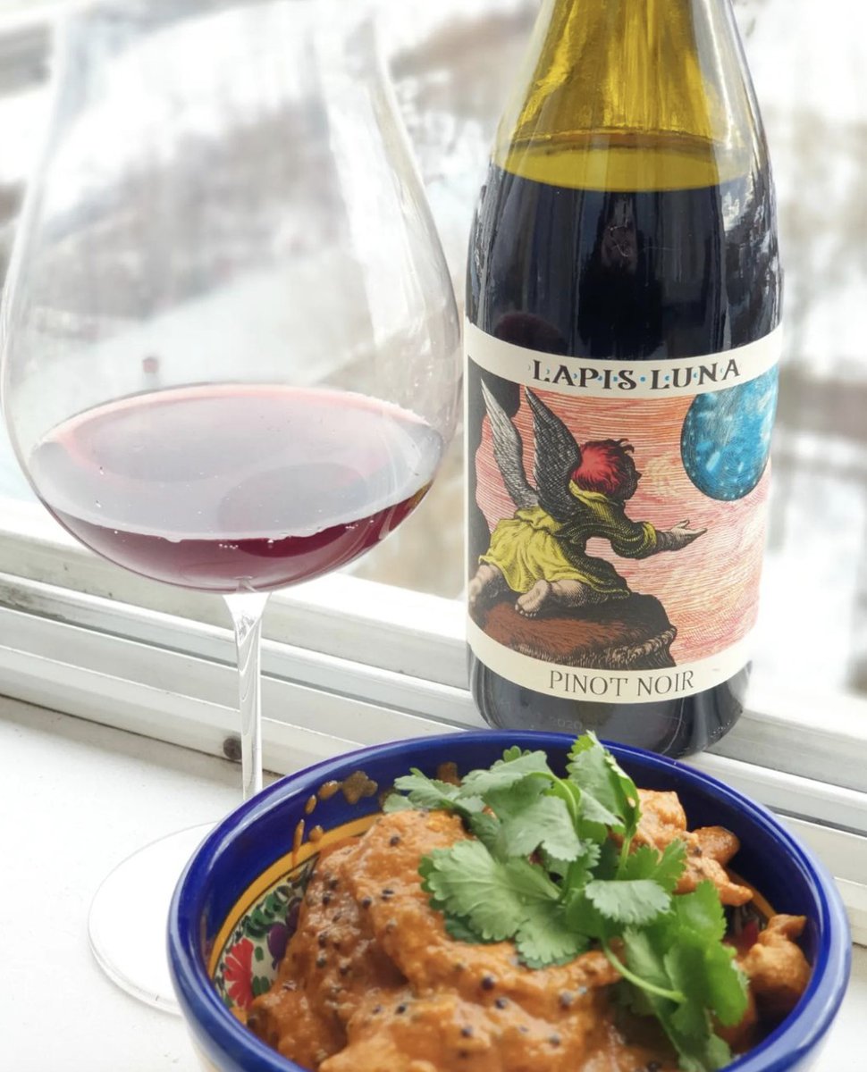 Enjoy a glass of Lapis Luna Wines Pinot Noir (now $2/off bottle) paired with a Chicken Tikka Masala and Shrimp Korma. Pick up a bottle at your local LCBO here: bit.ly/39tlPFq

Check out GoodFood's recipe here: bit.ly/3Erf43t 

📸 @garnacha_man