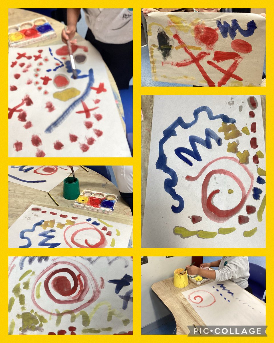 BriarHillSch's tweet photo. Receptions art this term is focusing on lines, patterns and colour. We have been using primary colours to explore patterns on large paper today and have created some fantastic art!
@Artsmarkaward #eysf https://t.co/8cPMbneg3p