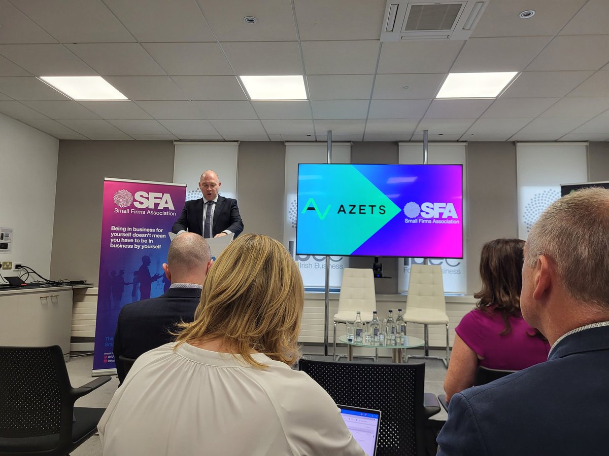 Great to be at SFA today to hear from  <a href="/azetsireland/">Azets Ireland</a>  on growth for #SmallBusiness <a href="/SFA_Irl/">Small Firms Association</a>
