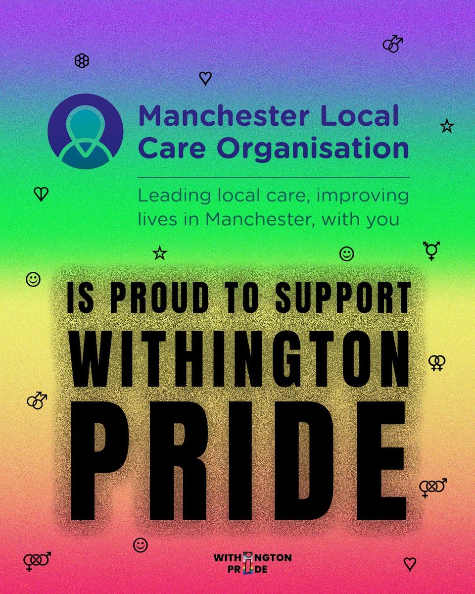We @mcrlco are proud to be supporting @WithingtonPride this Saturday. Come along and share a day of 'Radical, Joyful, Unity' 🫶