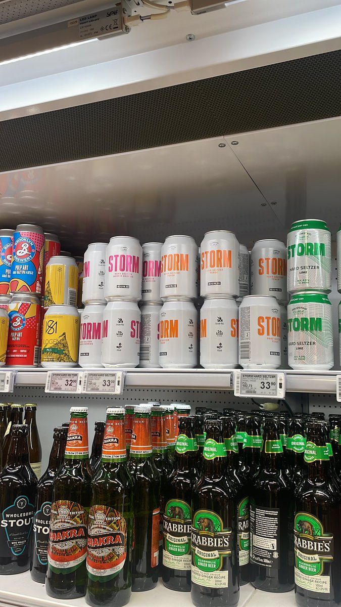 Ingen storm Cherry her. Skjerpings Eurospar Ålesund Storsenter. Skulle nesten trodd det var Mrs Alex Ferguson som var daglig leder her..