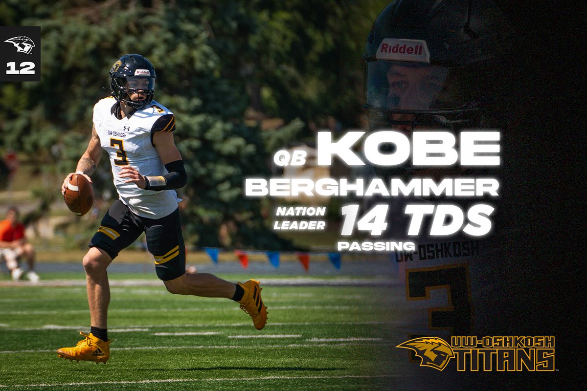 Berghammer's 𝟭𝟰 𝗧𝗼𝘂𝗰𝗵𝗱𝗼𝘄𝗻𝘀 puts him tied for #𝟭 𝗶𝗻 𝘁𝗵𝗲 𝗰𝗼𝘂𝗻𝘁𝗿𝘆 in passing TDs! 7⃣ different Titans have caught a touchdown pass this year. 

#TitanUp | 𝟭𝟮