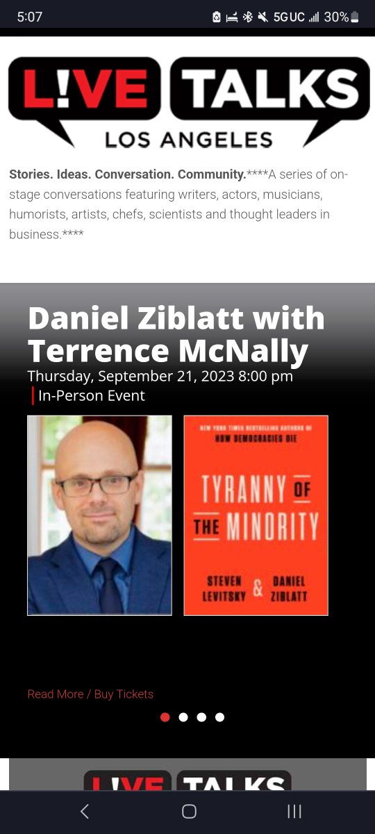 Looking forward to my conversation on our book "Tyranny of the Minority" this evening  9/21 @ Live Talk LA at the National Center for the Preservation of Democracy
at the Japanese American National Museum <a href="/LiveTalksLA/">Live Talks LA</a>