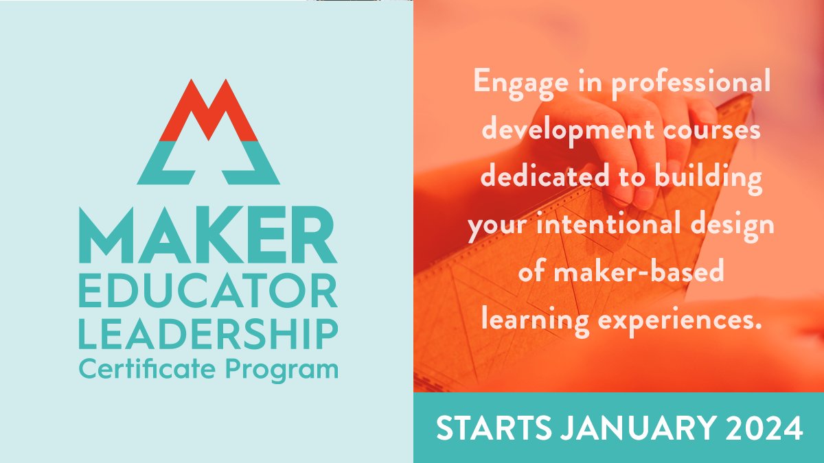 peterwardrip's tweet image. Museum Educators, Classroom Teachers, Library Educators, Leaders, etc. interested in Making and Tinkering-based learning. Join the next cohort in January #makered
place.education.wisc.edu/k12-programs/m…