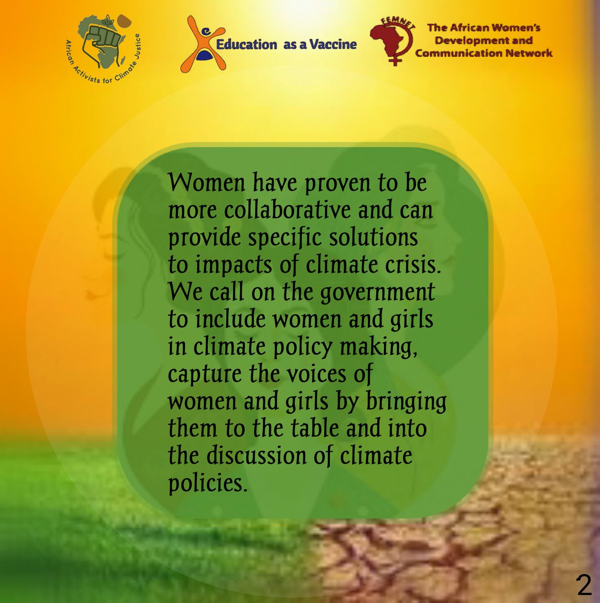 Kweenteefeh's tweet photo. As we stand at the crossroads of environmental crises, it is imperative that we recognize the pivotal role that women can play in mitigating climate change and building a sustainable future for Nigeria. https://t.co/bzZulRrkm3