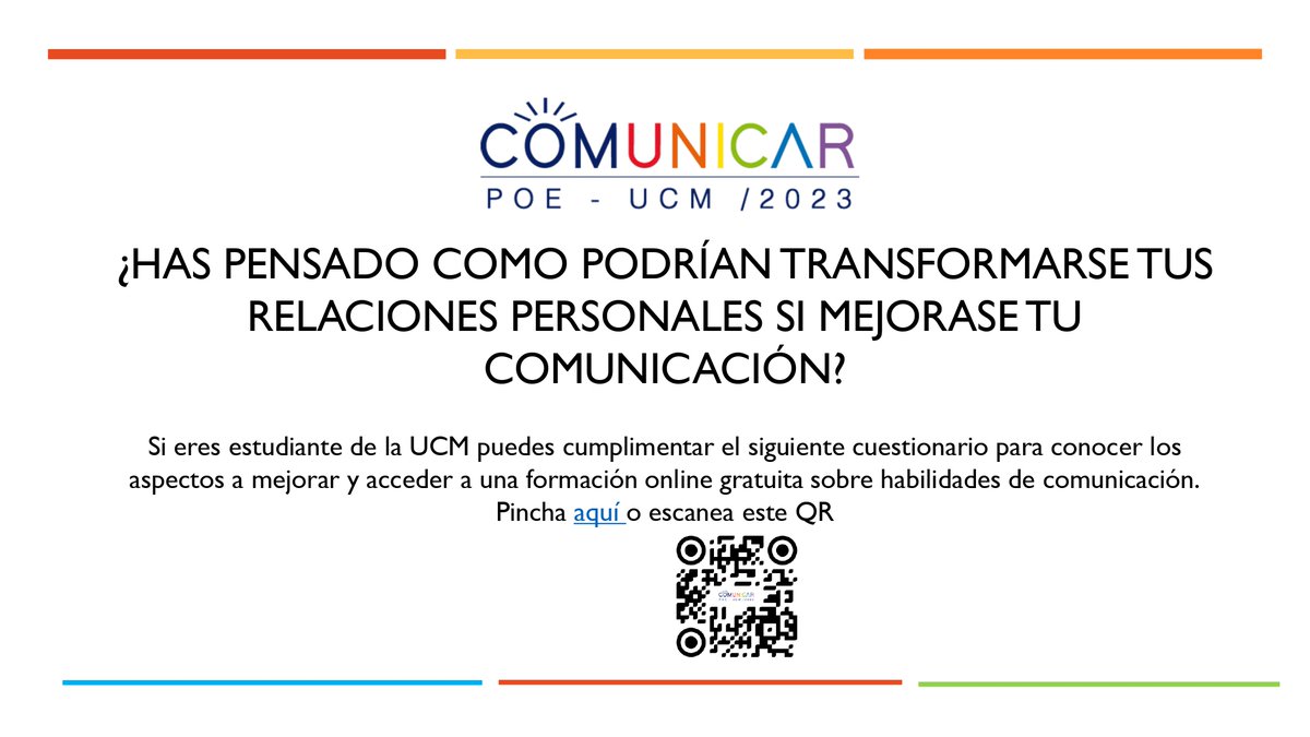 A TODOS LOS ALUMNOS DE LA UCM:
¡Se necesita vuestra ayuda! Solo tenéis que rellenar el cuestionario del siguiente enlace o en el QR de la foto: docs.google.com/forms/d/e/1FAI…