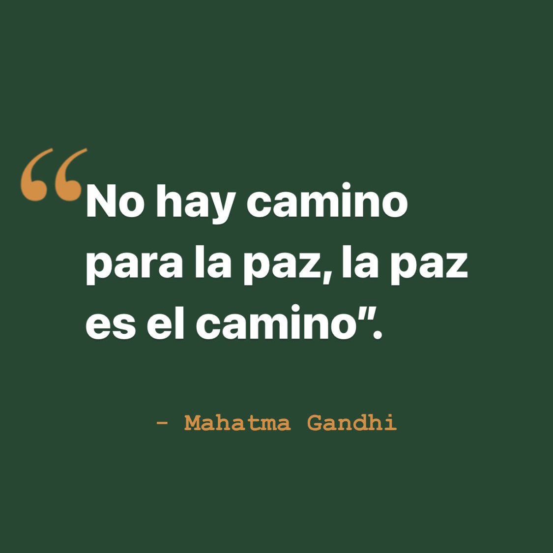 ¡Buenos días, #Puebla! ☀️ A propósito del #DíaDeLaPaz 🕊️, recordamos a Mahatma Gandhi, un claro ejemplo de que sí se puede transformar a una sociedad por medio de la vía pacífica.

Y aprovechando el tema, quisiera reiterarles el llamado a que no veamos series de narcotraficantes