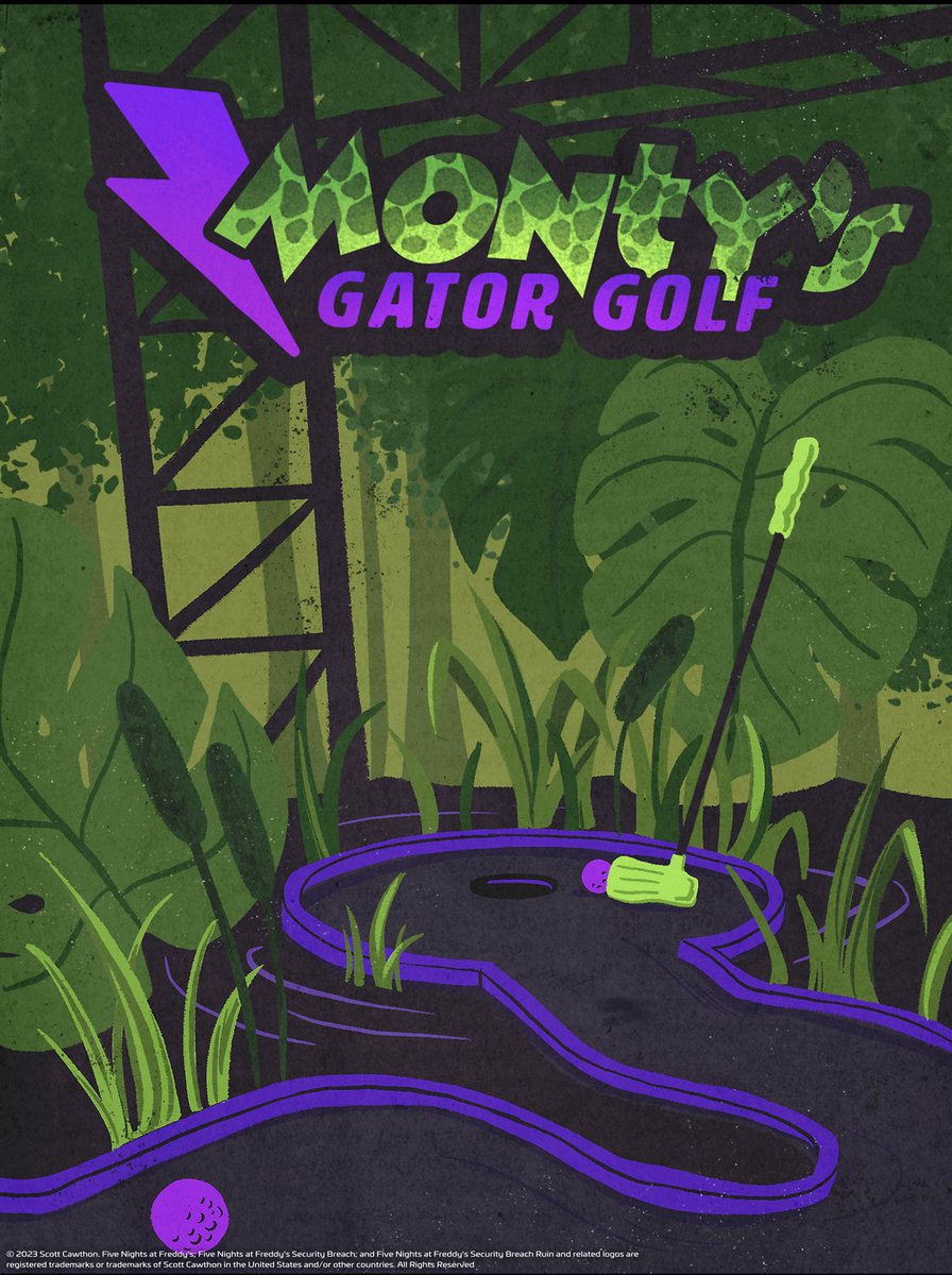 SteelWoolStudio's tweet photo. Hey all, apologies for the last post! Wrong image was posted!

It's #NationalMiniGolfDay! If your ball goes missing, let's just hope it wasn’t nabbed by a rogue animatronic. https://t.co/dx98A21KX0