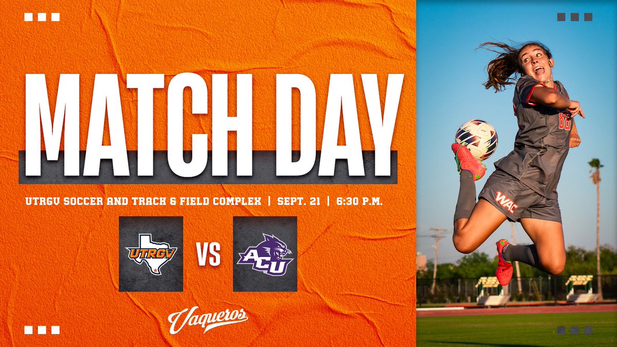 Let’s do this!✌️

🆚 Abilene Christian 
🕑 6:30 p.m.
📍UTRGV Soccer and Track &amp; Field
🍍🌭 <a href="/pineappleninjaz/">Slize</a> &amp; Rock N Dogz Tuck will be on site!
🎟️ FREE ADMISSION 
💻🌎 bit.ly/3fxYaHc
📊 bit.ly/3PtGWZX

#UTRGV #RallyTheValley #WACwsoc
